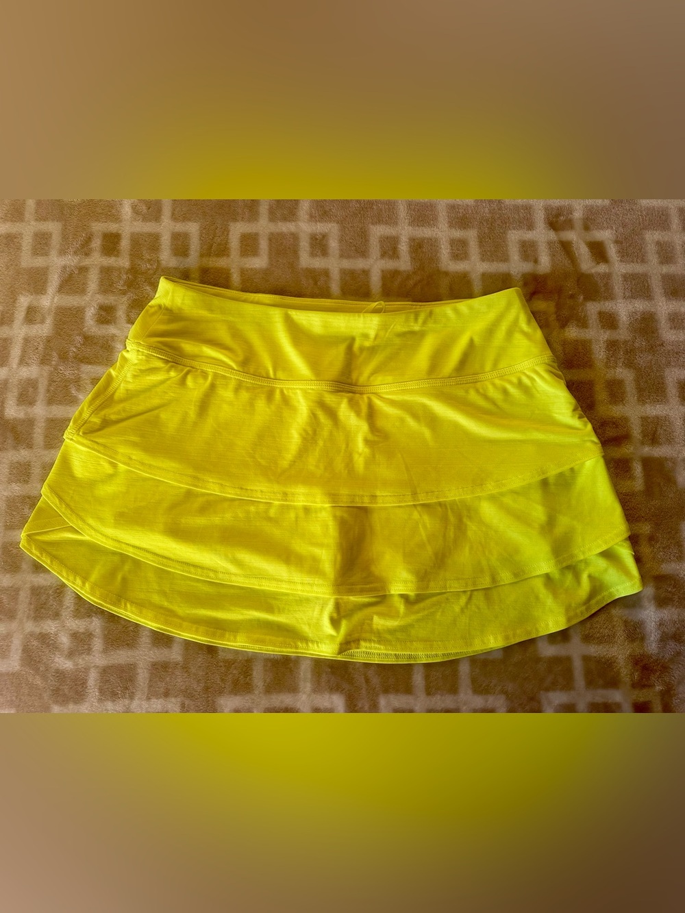 Athleta Neon Yellow Athletic Skirt-Short